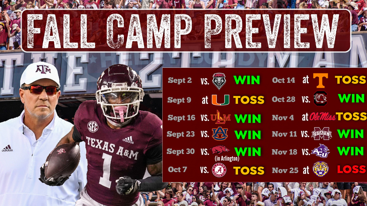 Texas A&M Aggies 2023 Fall Camp Preview, Schedule Breakdown & Record